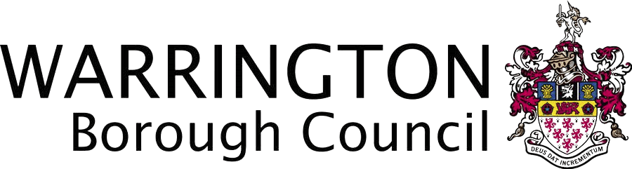 9583f2a6-6c88-49e0-a17e-be135852a05a CAJA Group logo with Warrington Borough Council emblem for construction and civil engineering projects in UK.