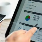 Modern digital marketing on the tablet