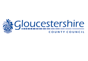 Gloucestershire County Council logo and branding for CAJA project representation.